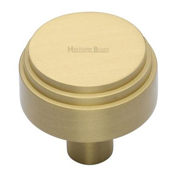 C3987 38-SB  38 x 13 x 37mm  Satin Brass  Heritage Brass Round Deco Cabinet Knob