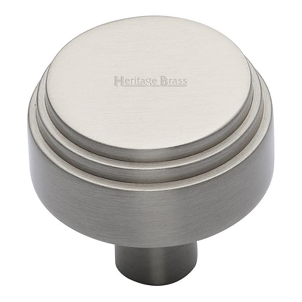 C3987 38-SN  38 x 13 x 37mm  Satin Nickel  Heritage Brass Round Deco Cabinet Knob