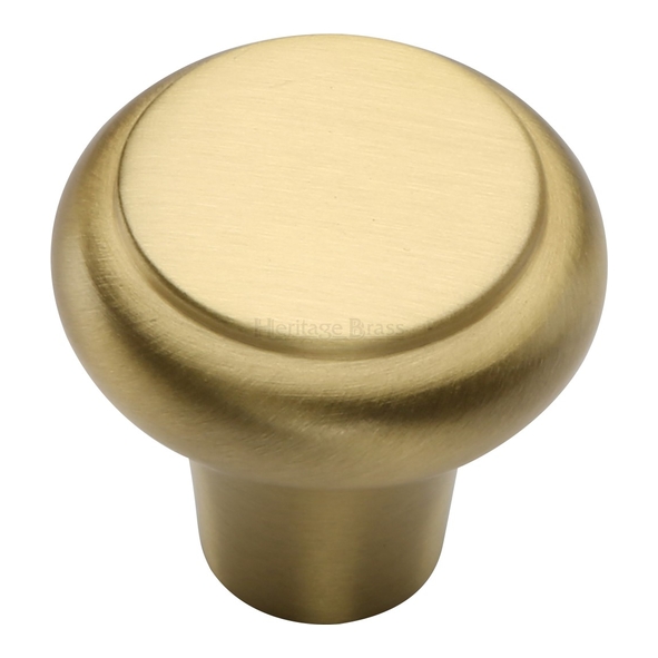 C3990 32-SB  32 x 14 x 30mm  Satin Brass  Heritage Brass Flat Faced Bun Cabinet Knob