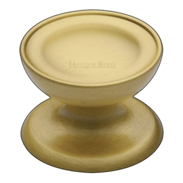 C4386 32-SB • 32 x 32 x 24mm • Satin Brass • Heritage Brass Surrey Cabinet Knob