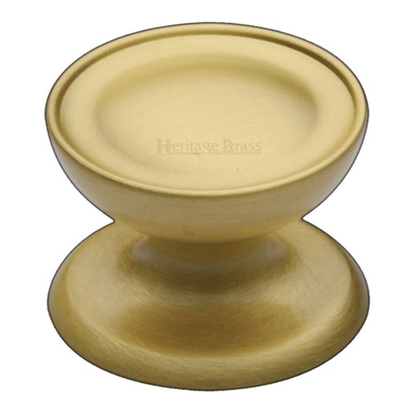 C4386 38-SB  38 x 38 x 28mm  Satin Brass  Heritage Brass Surrey Cabinet Knob