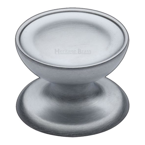 C4386 38-SC • 38 x 38 x 28mm • Satin Chrome • Heritage Brass Surrey Cabinet Knob