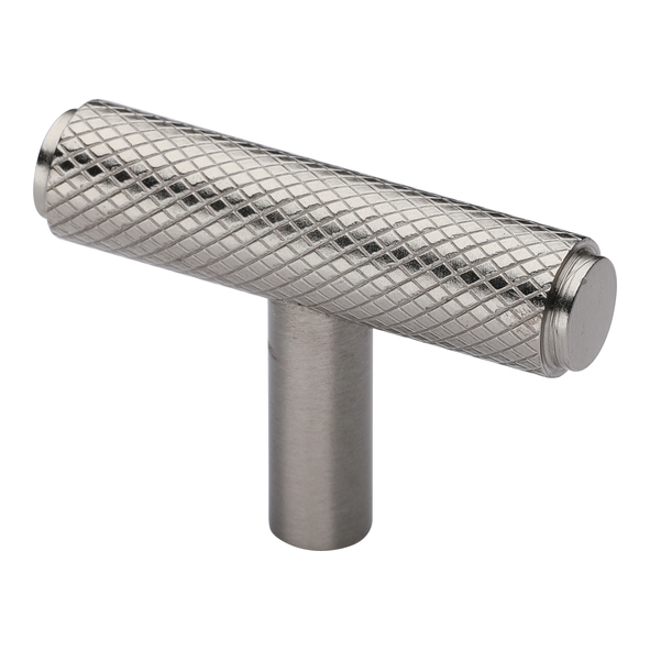 C4415-SN  45 x 11 x 08 x 30mm  Satin Nickel  Heritage Brass Knurled T-Bar Cabinet Knob