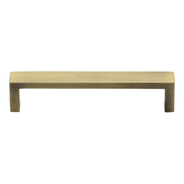 C4520 128-AT  128 x 136 x 28mm  Antique Brass  Heritage Brass Wide Metro Cabinet Pull Handle