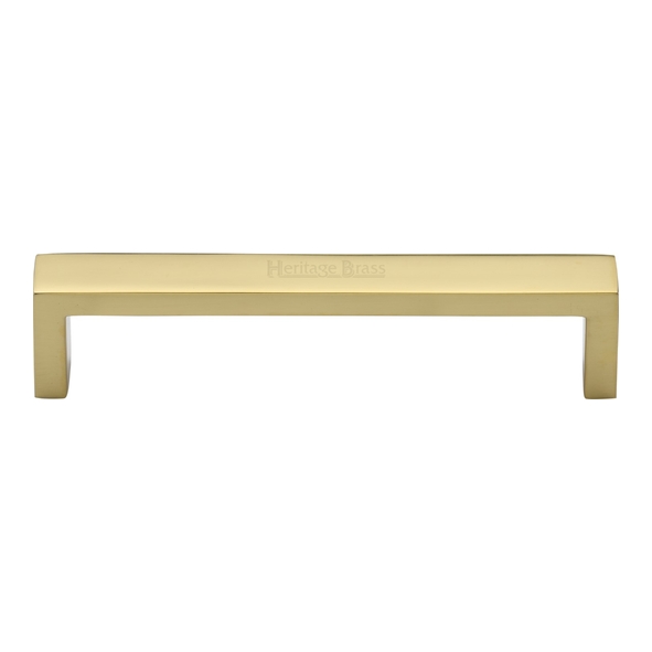 C4520 128-PB  128 x 136 x 28mm  Polished Brass  Heritage Brass Wide Metro Cabinet Pull Handle