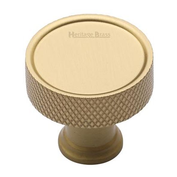 C4648 32-SB  32 x 16 x 29mm  Satin Brass  Heritage Brass Florence Knurled Cabinet Knob