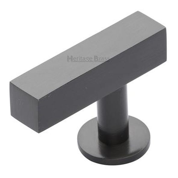 C4760 44-MB • 44 x 11 x 19 x 32mm • Matt Bronze • Heritage Brass Offset Square T-Bar Cabinet Knob