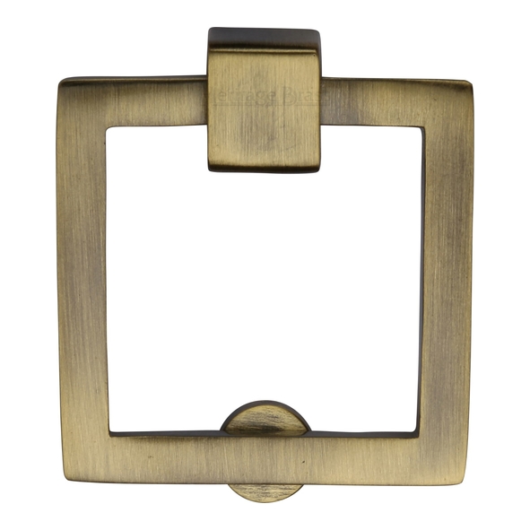 C6311-AT • 50 x 50mm • Antique Brass • Heritage Brass Modern Square Cabinet Drop Handle