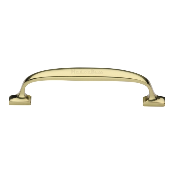 C7213 128-PB  128 x 152 x 35mm  Polished Brass  Heritage Brass Durham Cabinet Pull Handle