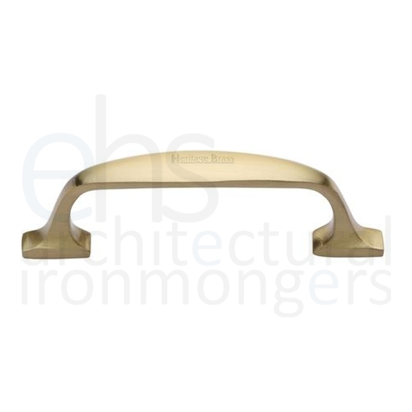 C7213 76-SB  076 x 099 x 31mm  Satin Brass  Heritage Brass Durham Cabinet Pull Handle