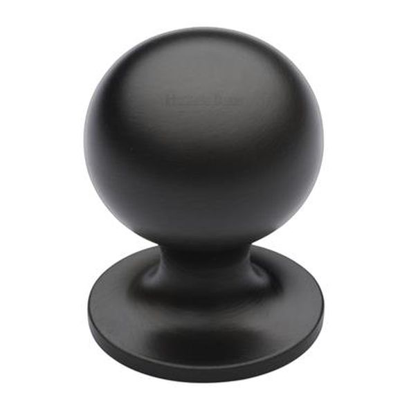 C8321 25-MB  25 x 25 x 36mm  Matt Bronze  Heritage Brass Sphere On Rose Cabinet Knob