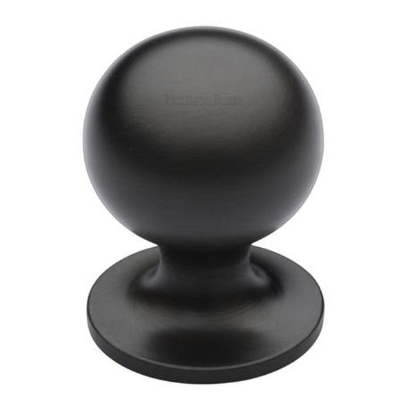 C8321 32-MB • 32 x 32 x 43mm • Matt Bronze • Heritage Brass Sphere On Rose Cabinet Knob