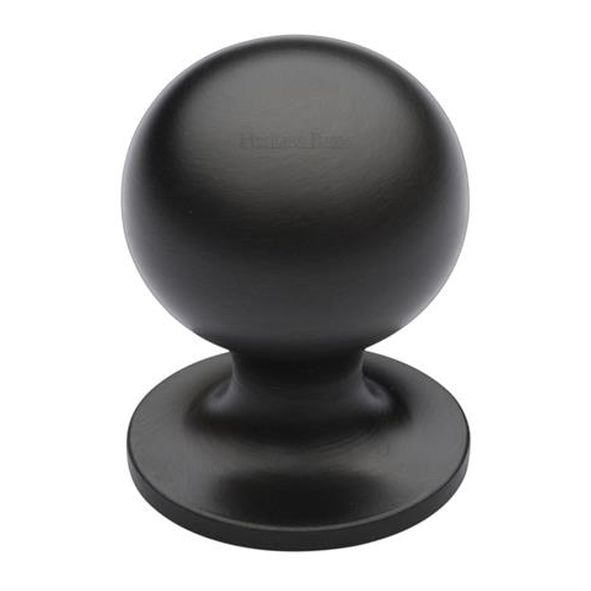 C8321 38-MB • 38 x 38 x 48mm • Matt Bronze • Heritage Brass Sphere On Rose Cabinet Knob