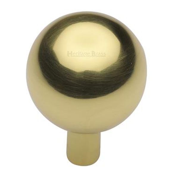 C8323 28-PB  28 x 8 x 38mm  Polished Brass  Heritage Brass Sphere Cabinet Knob