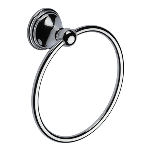 CAM-RING-PC � Polished Chrome � Heritage Brass Cambridge Wall Mounted Towel Ring