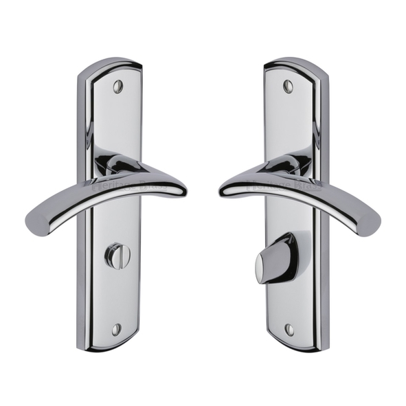 CEN1030-PC  Bathroom [57mm]  Polished Chrome  Heritage Brass Centaur Levers On Backplates