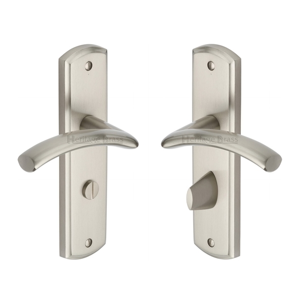 CEN1030-SN • Bathroom [57mm] • Satin Nickel • Heritage Brass Centaur Levers On Backplates