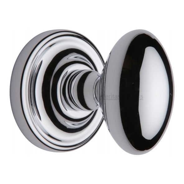 CHE7373-PC  Polished Chrome  Heritage Brass Chelsea Mortice Knobs On Concealed Fix Roses