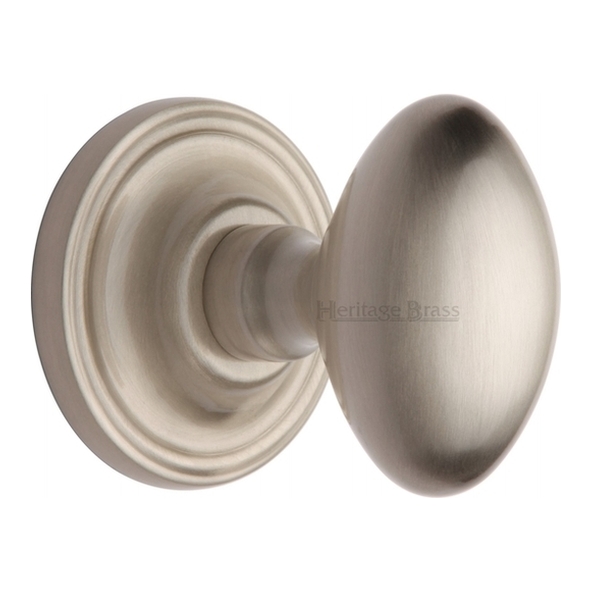 CHE7373-SN • Satin Nickel • Heritage Brass Chelsea Mortice Knobs On Concealed Fix Roses