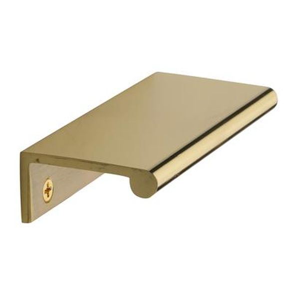 EPR100-40-PB  100 x 40 x 3.0mm  Polished Brass  Heritage Brass Angled Heavy Finger Pull