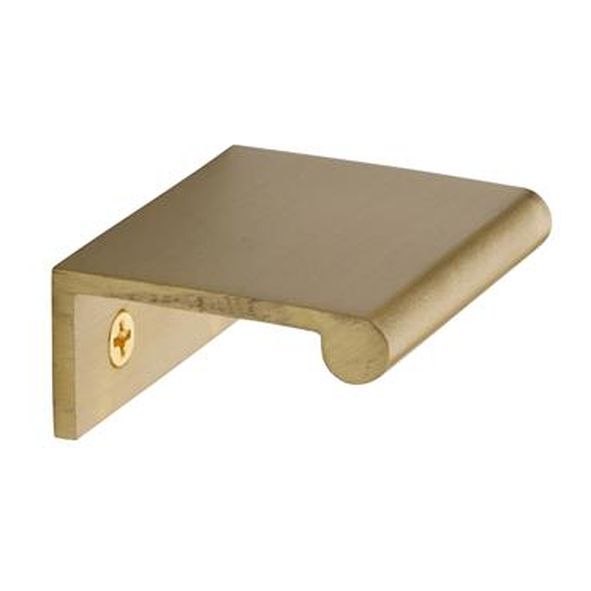 EPR50-40-SB • 50 x 40 x 3.0mm • Satin Brass • Heritage Brass Angled Heavy Finger Pull