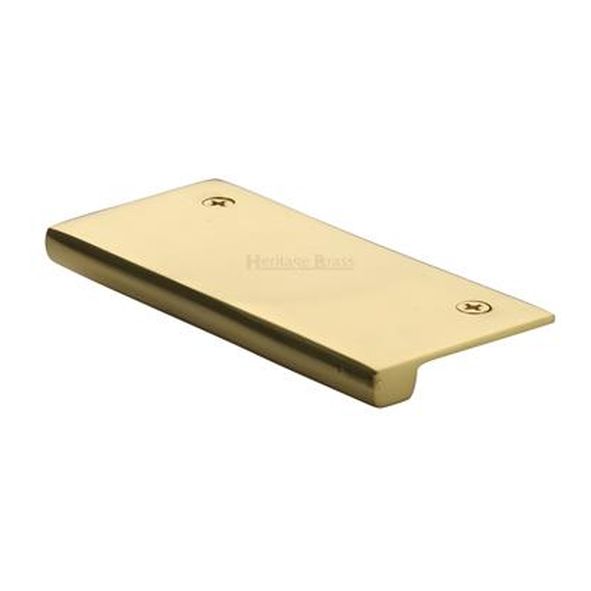 EPT100-38-PB • 100 x-38 x 1.5mm • Polished Brass • Heritage Brass Straight Light Finger Pull