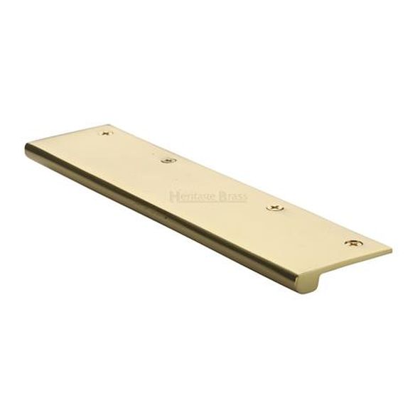 EPT200-38-PB • 200 x-38 x 1.5mm • Polished Brass • Heritage Brass Straight Light Finger Pull