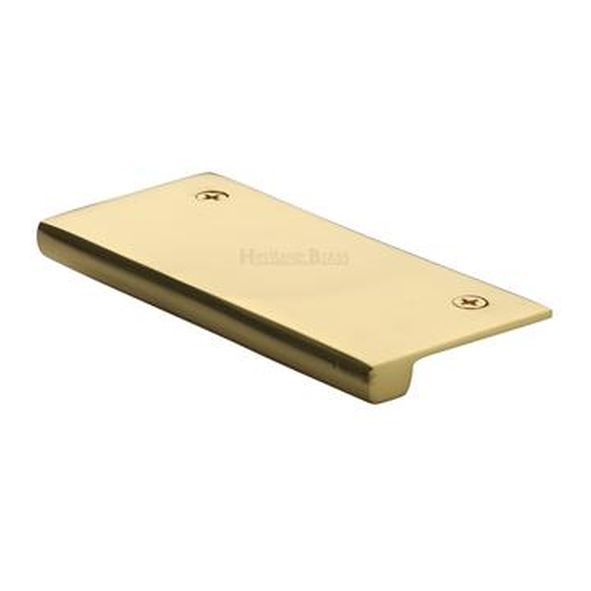 EPT50-38-PB • 50 x-38 x 1.5mm • Polished Brass • Heritage Brass Straight Light Finger Pull