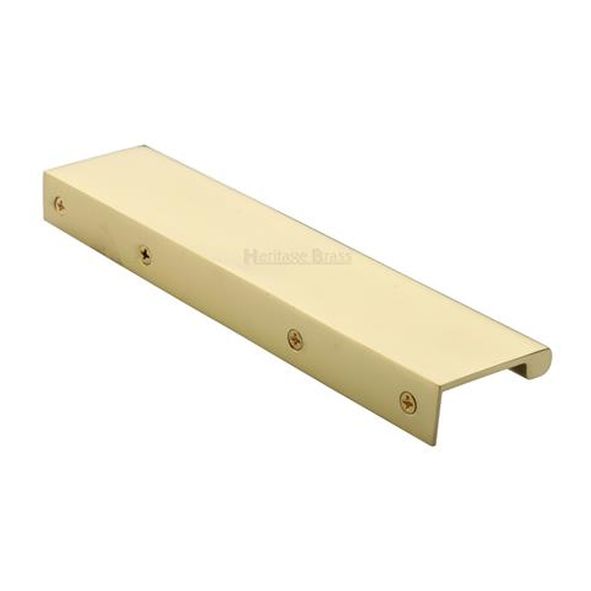 EPTR200-44-PB • 200 x 44 x 1.5mm • Polished Brass • Heritage Brass Angled Light Finger Pull