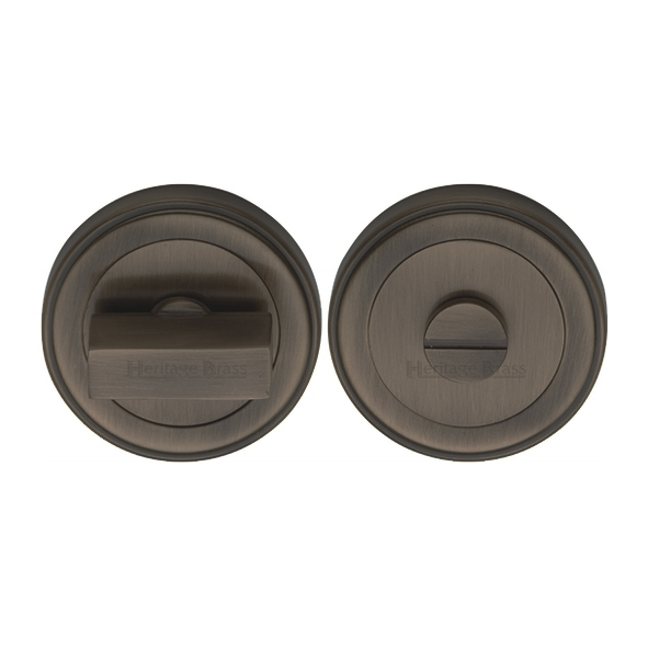 ERD7030-MB • Matt Bronze • Heritage Brass Art Deco Round Bathroom Turns With Release