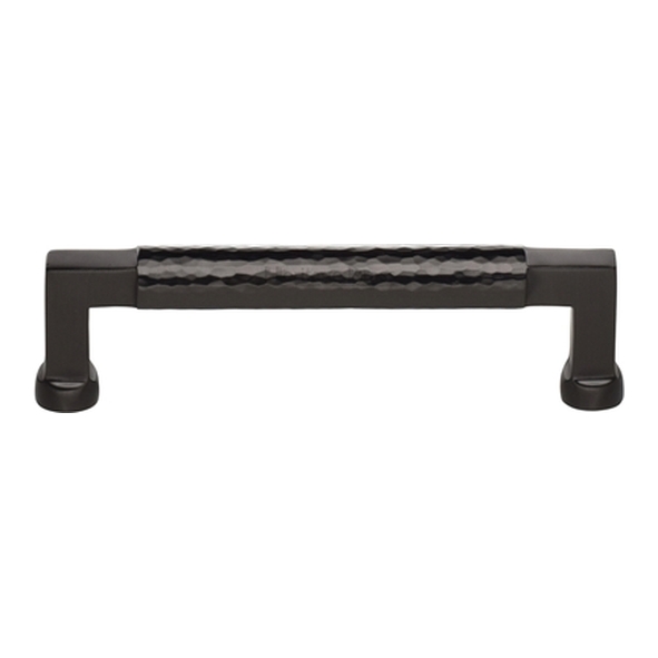 HAM0312-128-MB � 128 x 144 x 40mm � Matt Bronze � Heritage Brass Bauhaus Hammered Cabinet Pull Handle