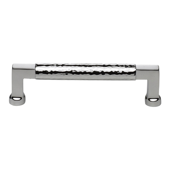 HAM0312-128-PC � 128 x 144 x 40mm � Polished Chrome � Heritage Brass Bauhaus Hammered Cabinet Pull Handle