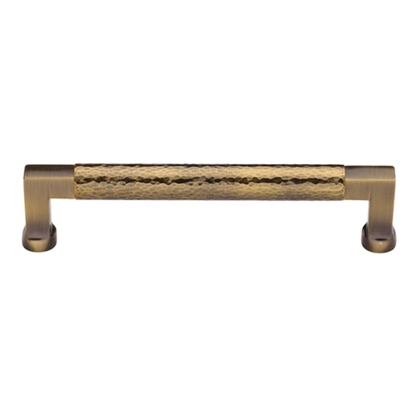 HAM0312-160-AT � 160 x 176 x 40mm � Antique Brass � Heritage Brass Bauhaus Hammered Cabinet Pull Handle