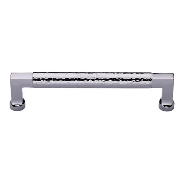 HAM0312-160-PC � 160 x 176 x 40mm � Polished Chrome � Heritage Brass Bauhaus Hammered Cabinet Pull Handle