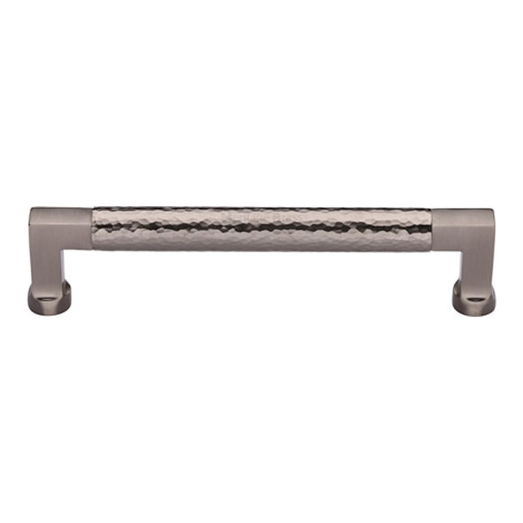 HAM0312-160-SN � 160 x 176 x 40mm � Satin Nickel � Heritage Brass Bauhaus Hammered Cabinet Pull Handle