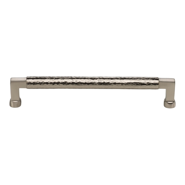 HAM0312-203-SN � 203 x 219 x 40mm � Satin Nickel � Heritage Brass Bauhaus Hammered Cabinet Pull Handle