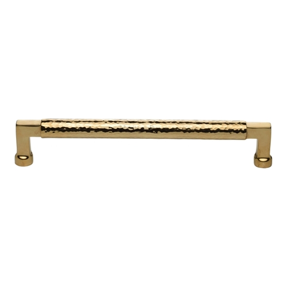 HAM0312-203-ULB � 203 x 219 x 40mm � Unlacquered Brass � Heritage Brass Bauhaus Hammered Cabinet Pull Handle