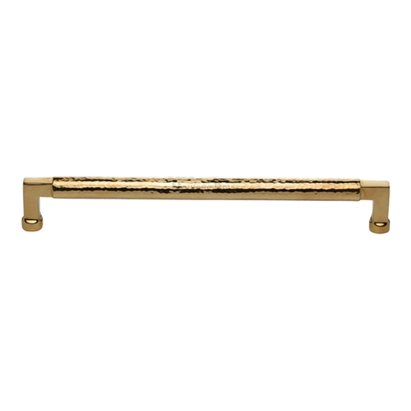 HAM0312-254-ULB � 254 x 270 x 40mm � Unlacquered Brass � Heritage Brass Bauhaus Hammered Cabinet Pull Handle