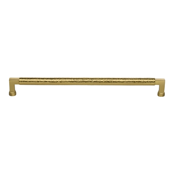 HAM0312-320-SB � 320 x 336 x 40mm � Satin Brass � Heritage Brass Bauhaus Hammered Cabinet Pull Handle