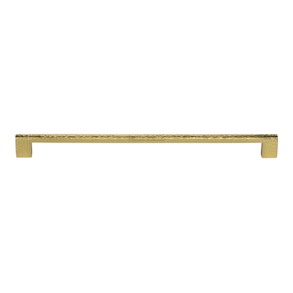 HAM0337-320-PB � 320 x 340 x 30mm � Polished Brass � Heritage Brass Metro Hammered Cabinet Pull Handle