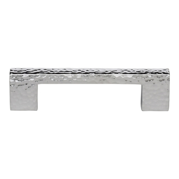 HAM0337-96-PC � 096 x 116 x 30mm � Polished Chrome � Heritage Brass Metro Hammered Cabinet Pull Handle