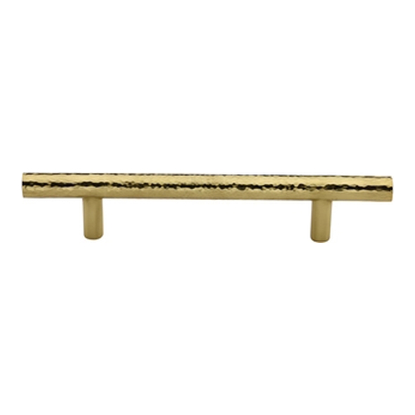 HAM0361-101-PB � 101 x 165 x 32mm � Polished Brass � Heritage Brass Pedestal Hammered 11mm � Cabinet Pull Handle