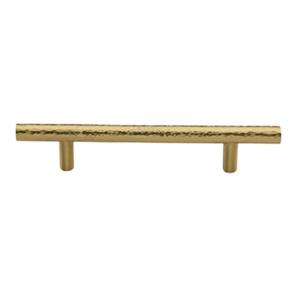 HAM0361-101-SB � 101 x 165 x 32mm � Satin Brass � Heritage Brass Pedestal Hammered 11mm � Cabinet Pull Handle