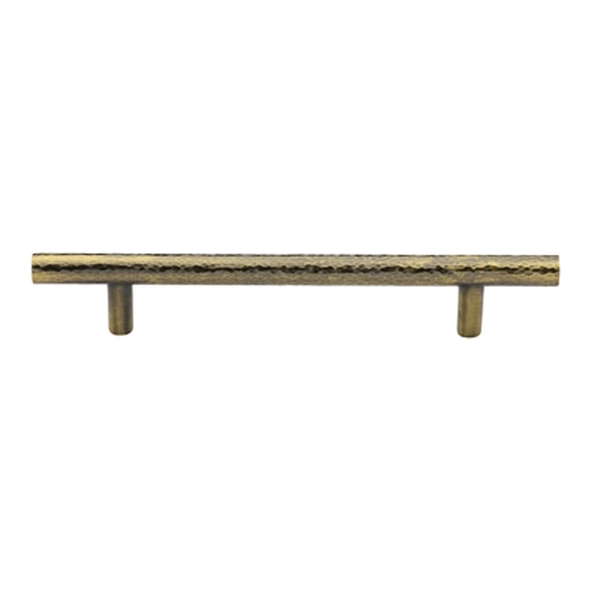 HAM0361-128-AT � 128 x 192 x 32mm � Antique Brass � Heritage Brass Pedestal Hammered 11mm � Cabinet Pull Handle