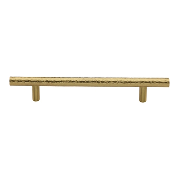 HAM0361-128-SB � 128 x 192 x 32mm � Satin Brass � Heritage Brass Pedestal Hammered 11mm � Cabinet Pull Handle