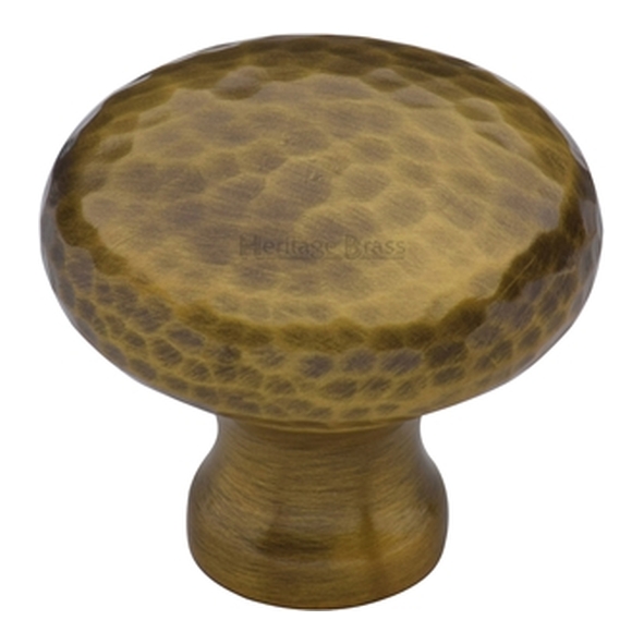 HAM113-32-AT � 32 x 15 x 29mm � Antique Brass � Heritage Brass Bun Cabinet Knob