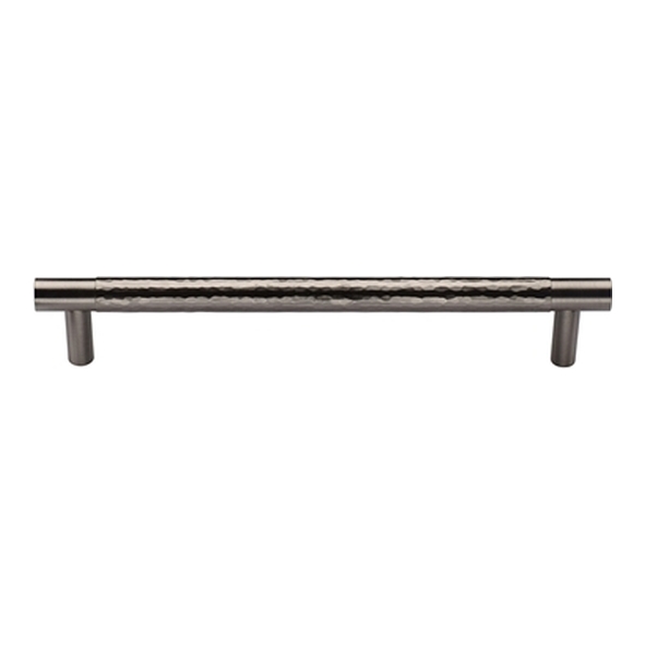 HAM4461-96-SN � 096 x 122 x 30mm � Satin Nickel � Heritage Brass Pedestal Part Hammered Cabinet Pull Handle