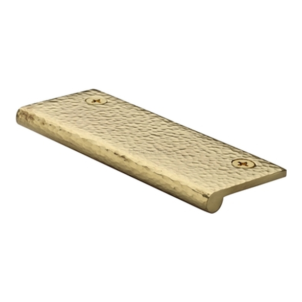 HAMEP100-38-PB � 100 x 38 x 3.0mm � Polished Brass � Heritage Brass Straight Hammered Heavy Finger Pull