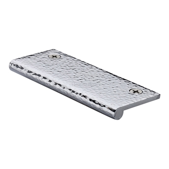 HAMEP100-38-PC � 100 x 38 x 3.0mm � Polished Chrome � Heritage Brass Straight Hammered Heavy Finger Pull