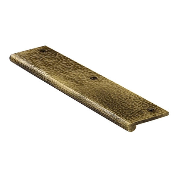 HAMEP200-38-AT � 200 x 38 x 3.0mm � Antique Brass � Heritage Brass Straight Hammered Heavy Finger Pull